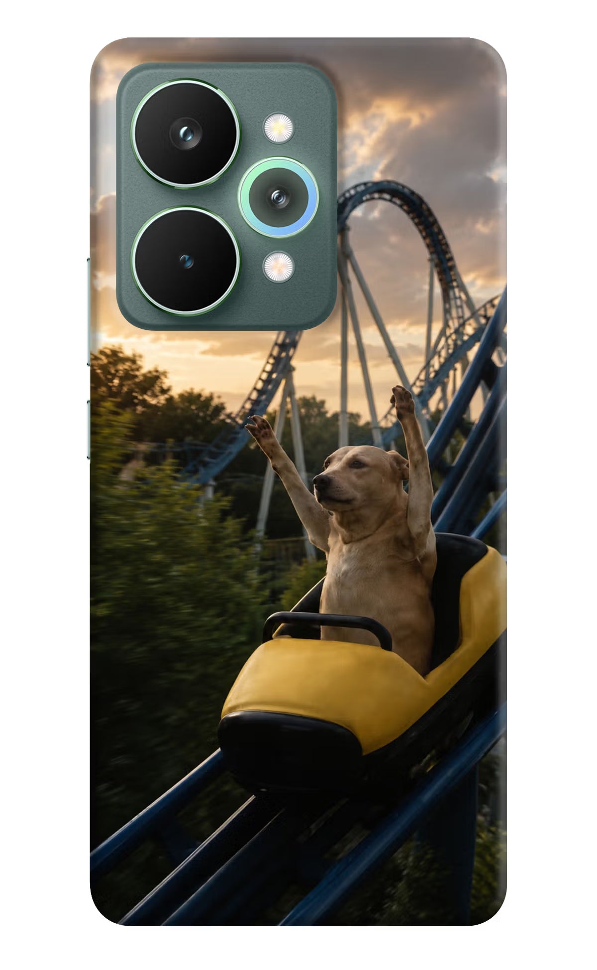 Rollercoaster Dog Realme 15 Pro Hard Case Back Cover by Casekaro