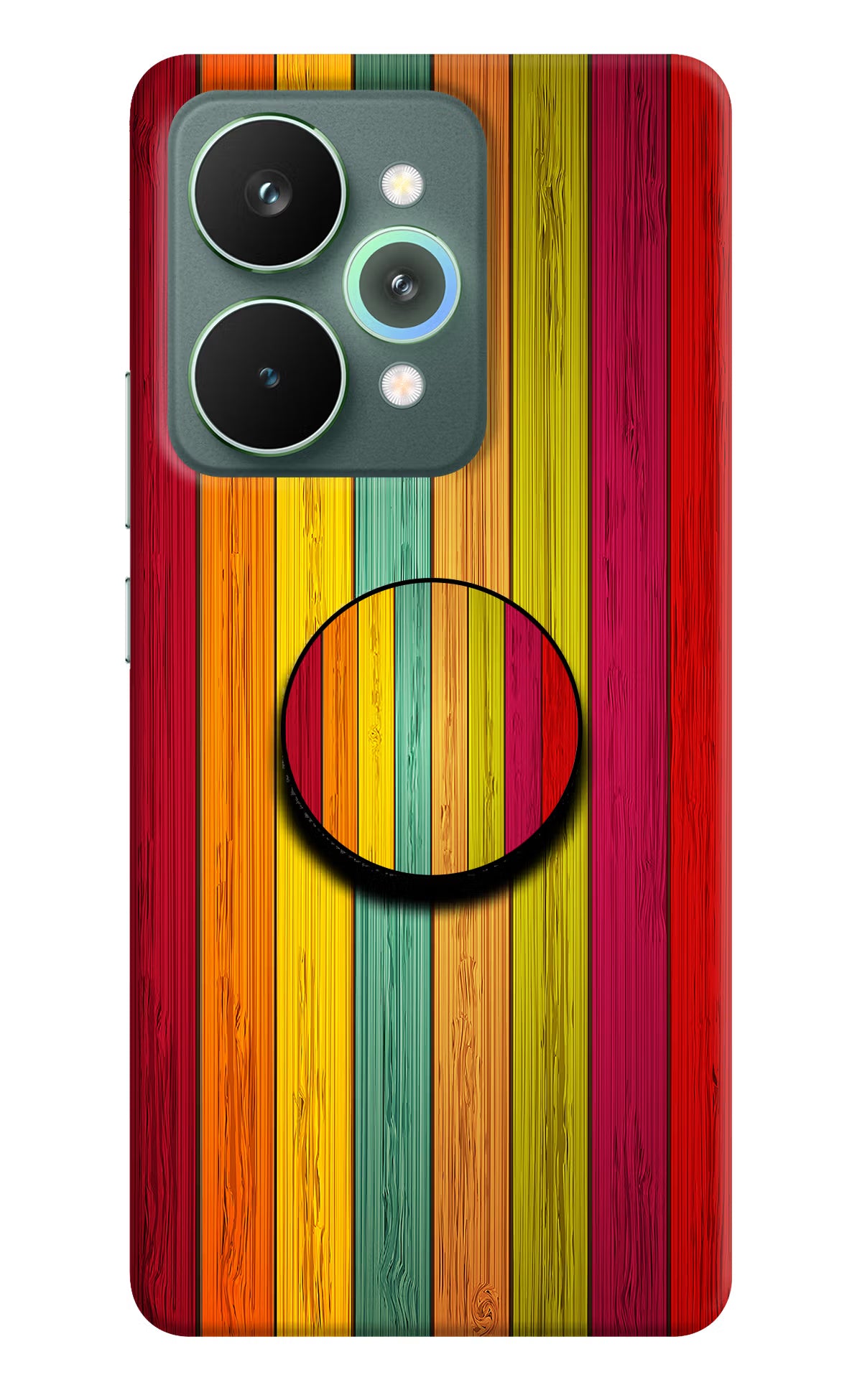 Multicolor Wooden Realme 15 Pro Pop Case by Casekaro