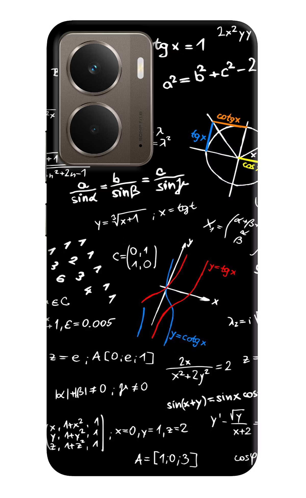 Mathematics Formula Realme P3 Hard Case Back Cover by Casekaro