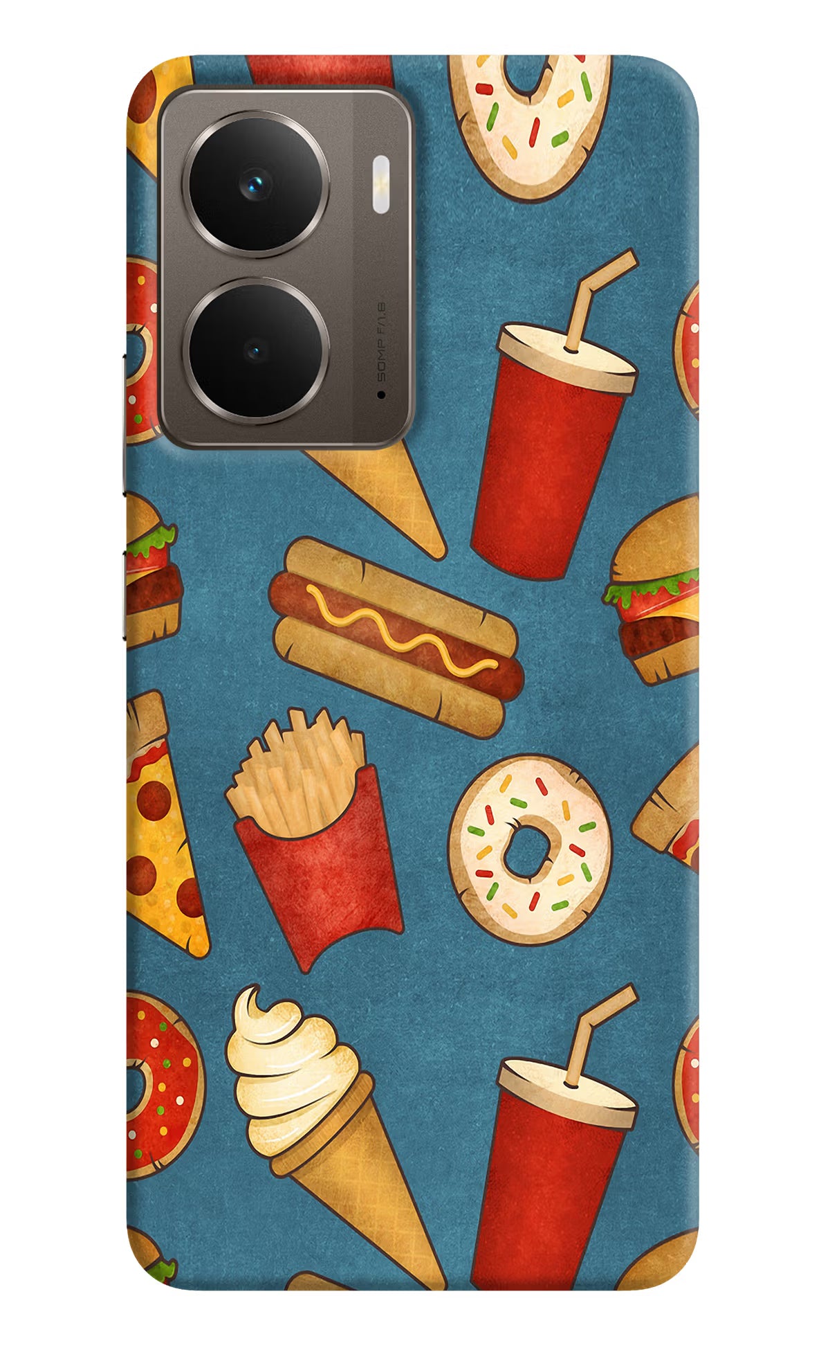 Foodie Realme P3 Hard Case Back Cover by Casekaro