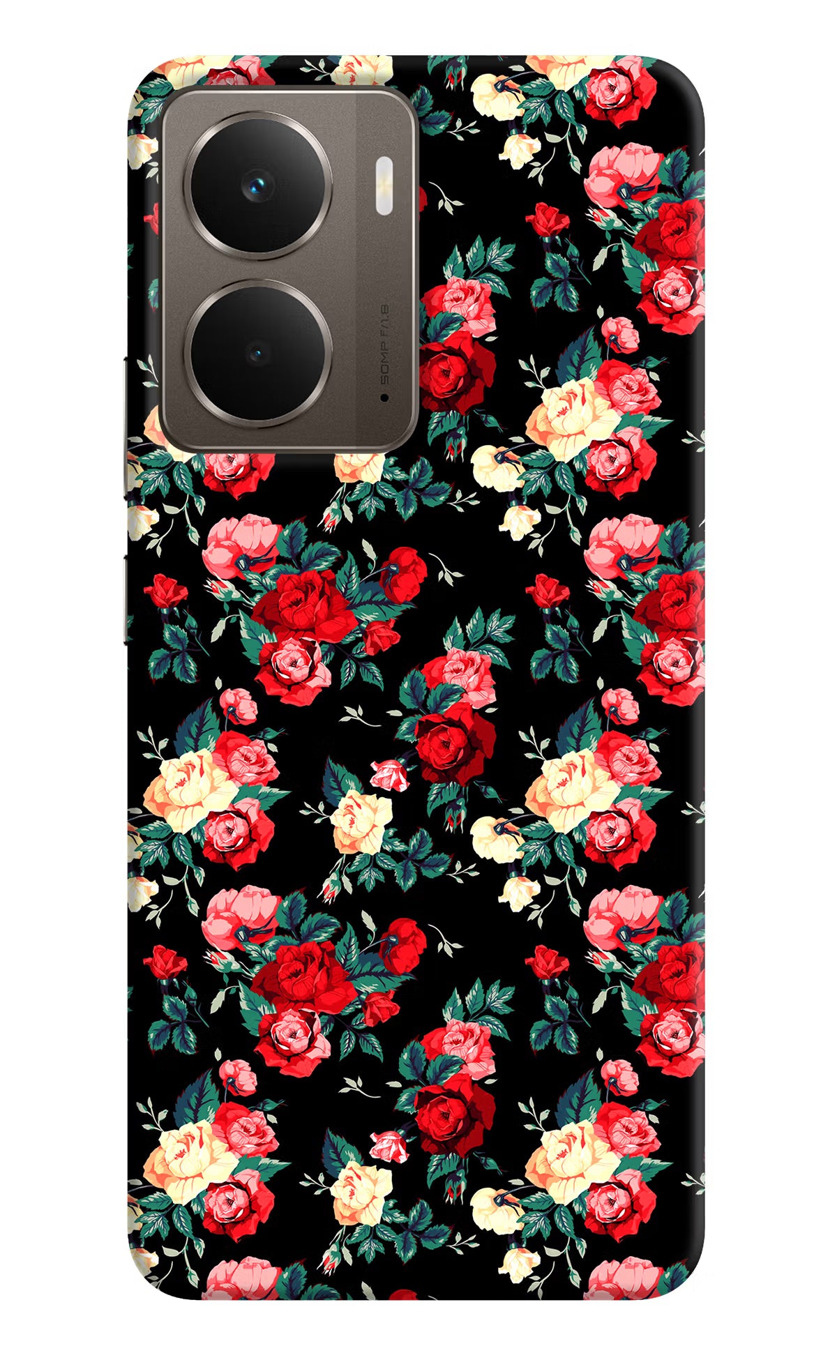 Rose Pattern Realme P3 Hard Case Back Cover by Casekaro