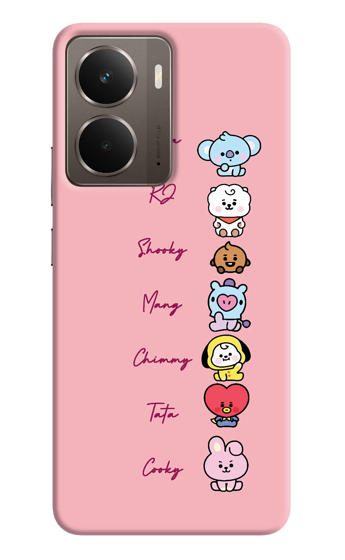 BTS names Realme P3 Hard Case Back Cover by Casekaro