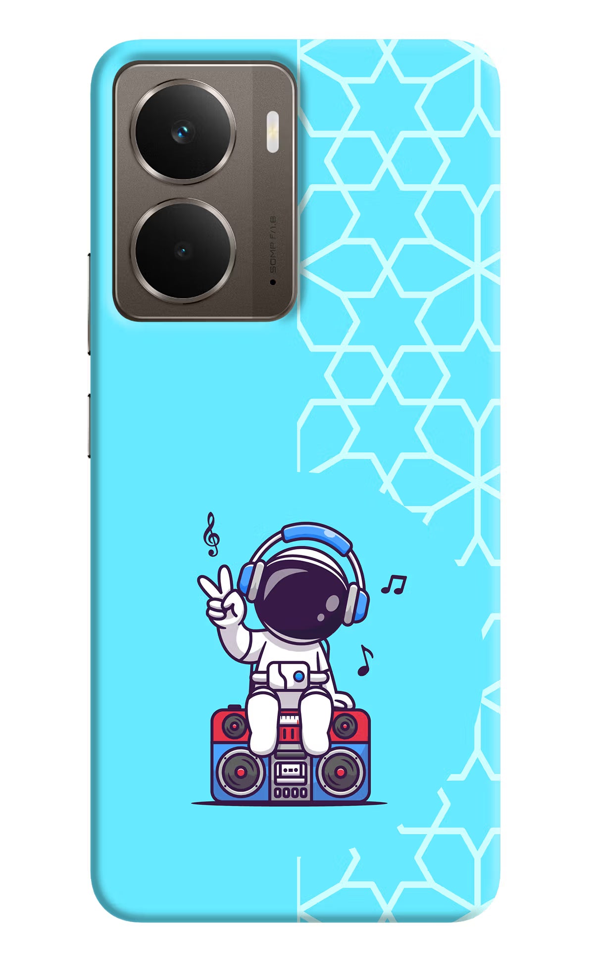 Cute Astronaut Chilling Realme P3 Hard Case Back Cover by Casekaro