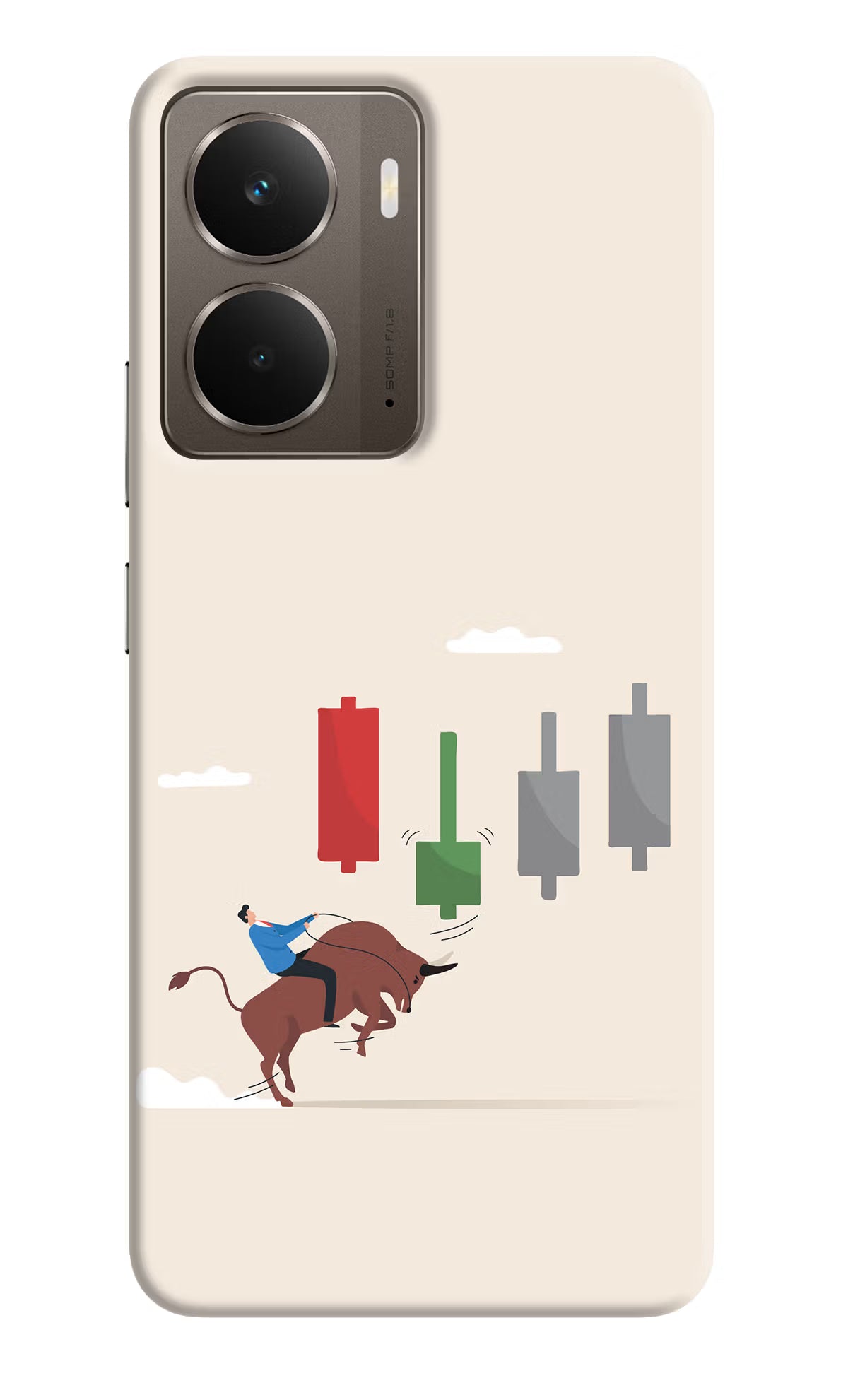 Bull Trading Momentum Realme P3 Hard Case Back Cover by Casekaro