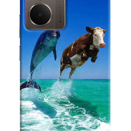 Dolphin vs Cow Realme P3 Hard Case Back Cover by Casekaro