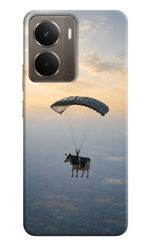 Skydiving Cow Realme P3 Hard Case Back Cover by Casekaro