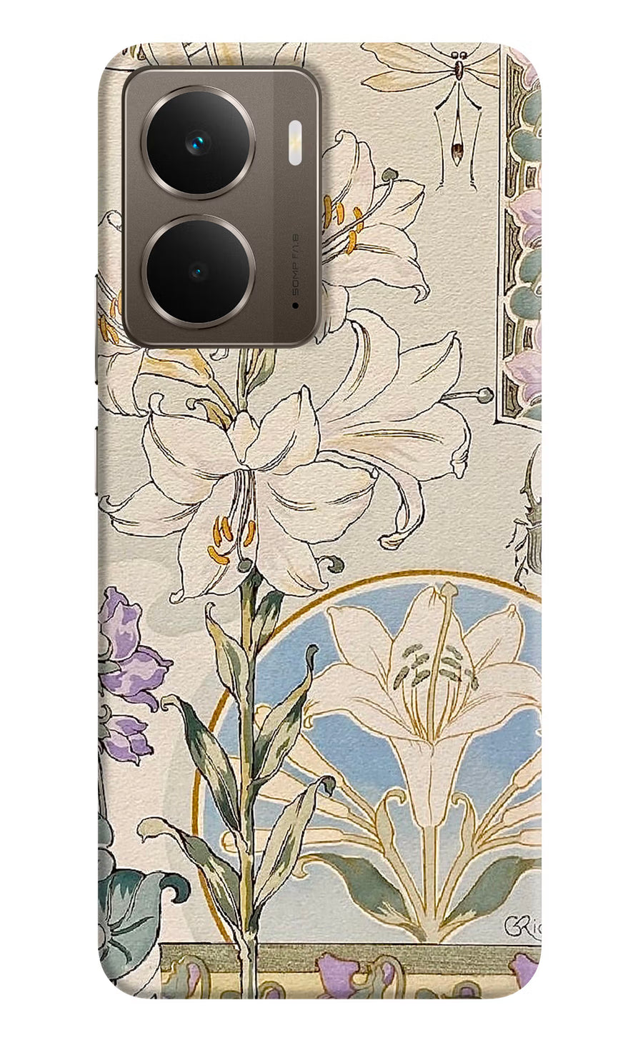 White Lily Realme P3 Back Cover, Hard case