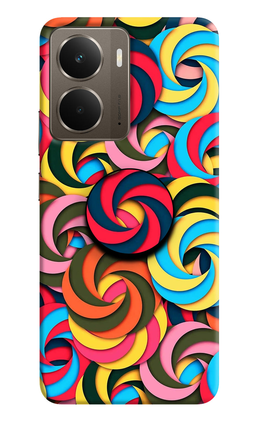 Spiral Pattern Realme P3 Pop Case, Hard case