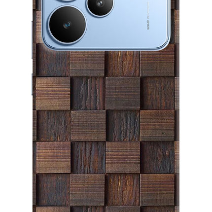 Wooden Cube Design Realme P4 Hard Case Back Cover by Casekaro