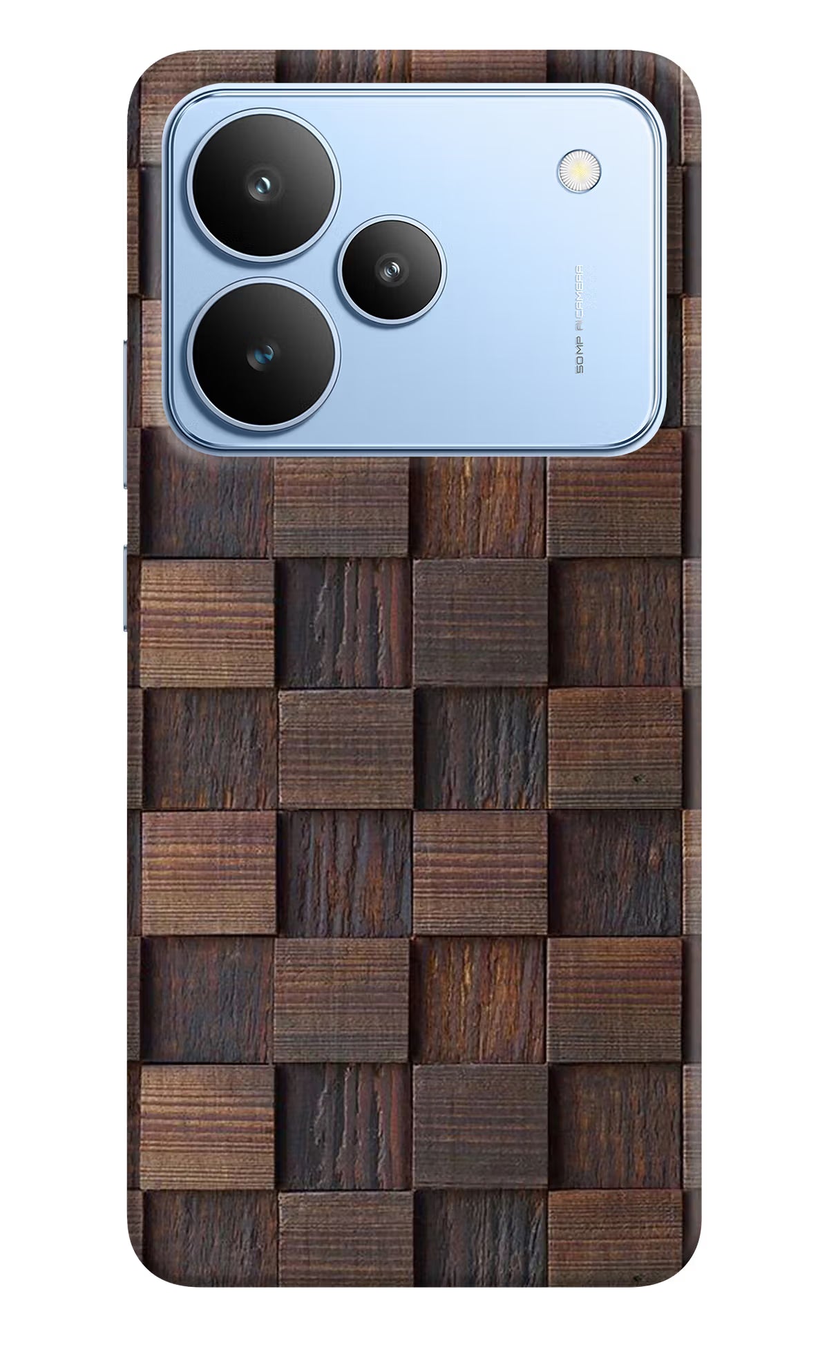 Wooden Cube Design Realme P4 Hard Case Back Cover by Casekaro