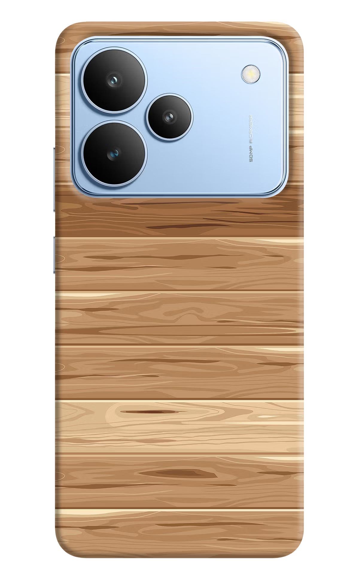 Wooden Vector Realme P4 Hard Case Back Cover by Casekaro