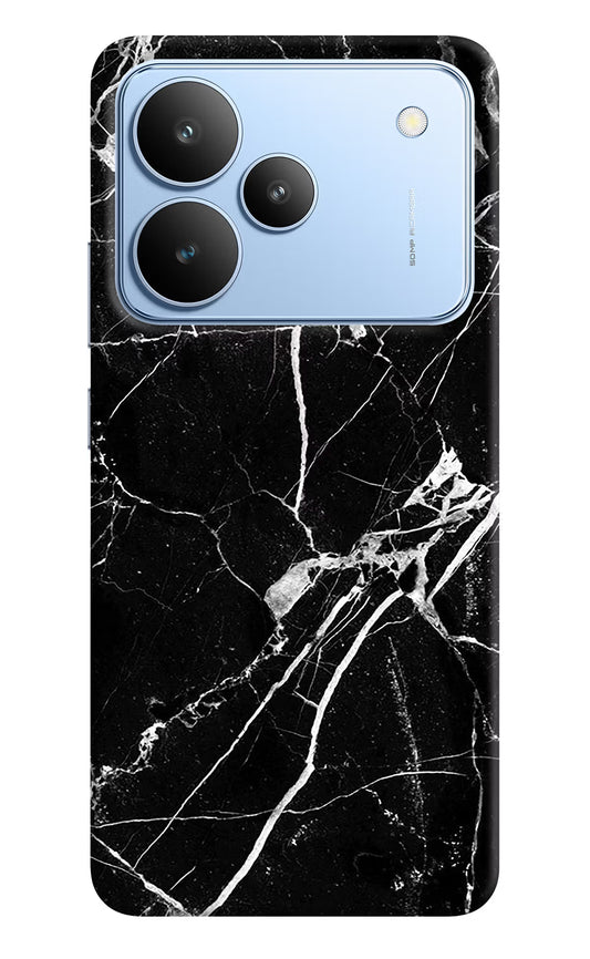 Black Marble Pattern Realme P4 Hard Case Back Cover by Casekaro