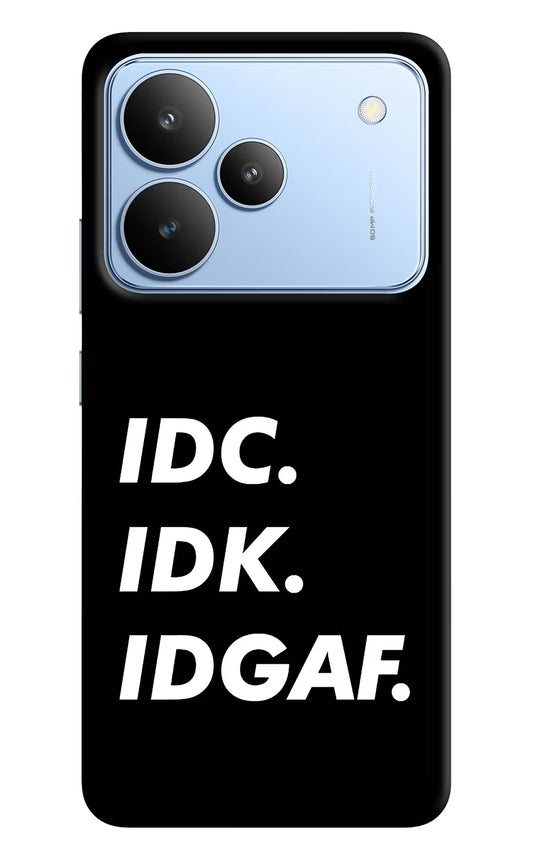 Idc Idk Idgaf Realme P4 Hard Case Back Cover by Casekaro