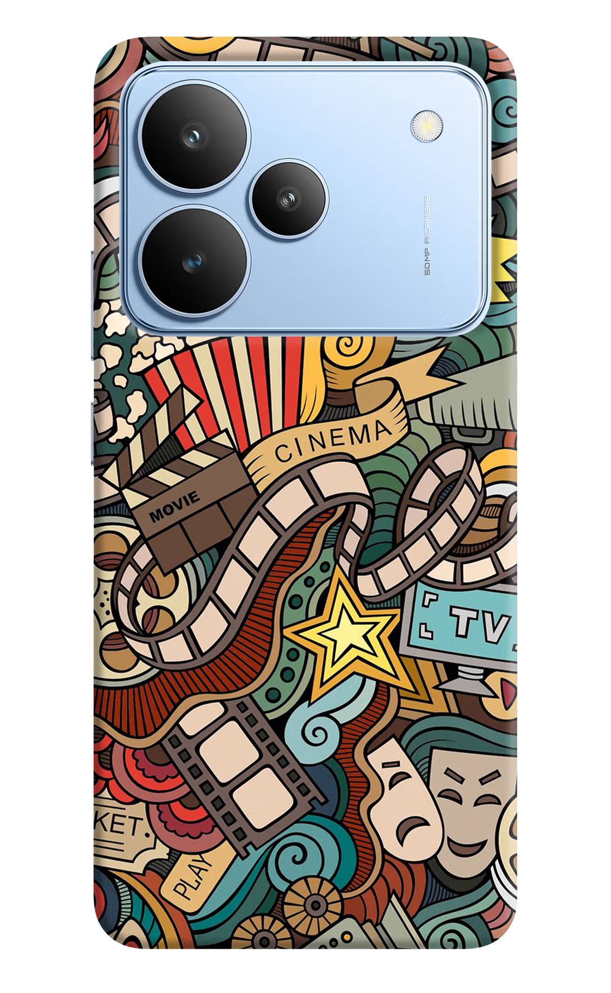 Cinema Abstract Realme P4 Hard Case Back Cover by Casekaro