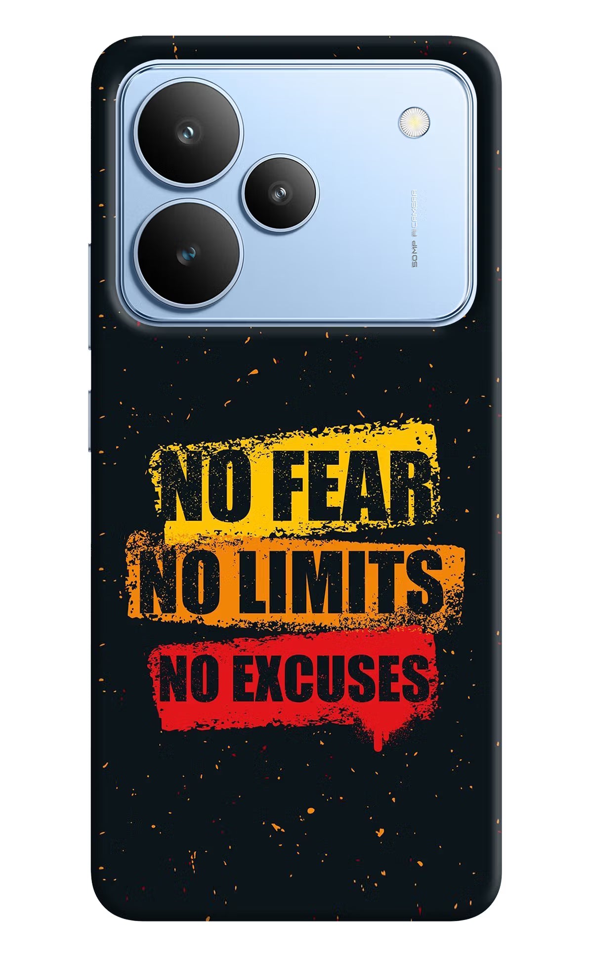 No Fear No Limits No Excuse Realme P4 Hard Case Back Cover by Casekaro