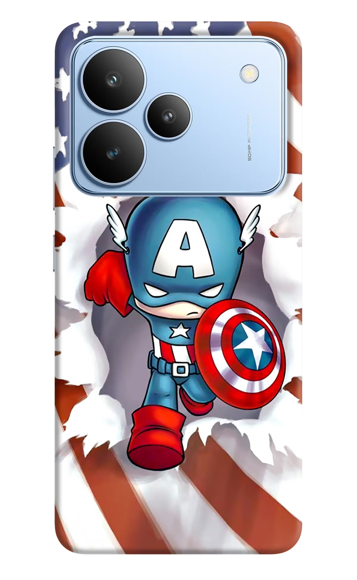 Captain America Realme P4 Hard Case Back Cover by Casekaro