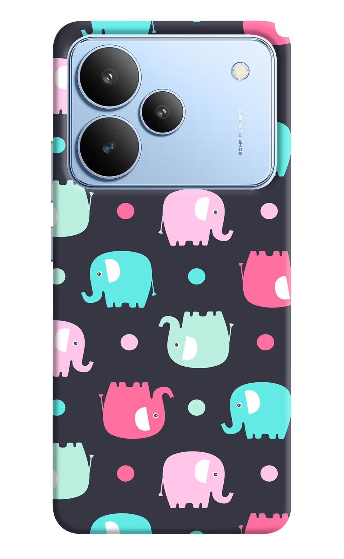 Elephants Realme P4 Hard Case Back Cover by Casekaro