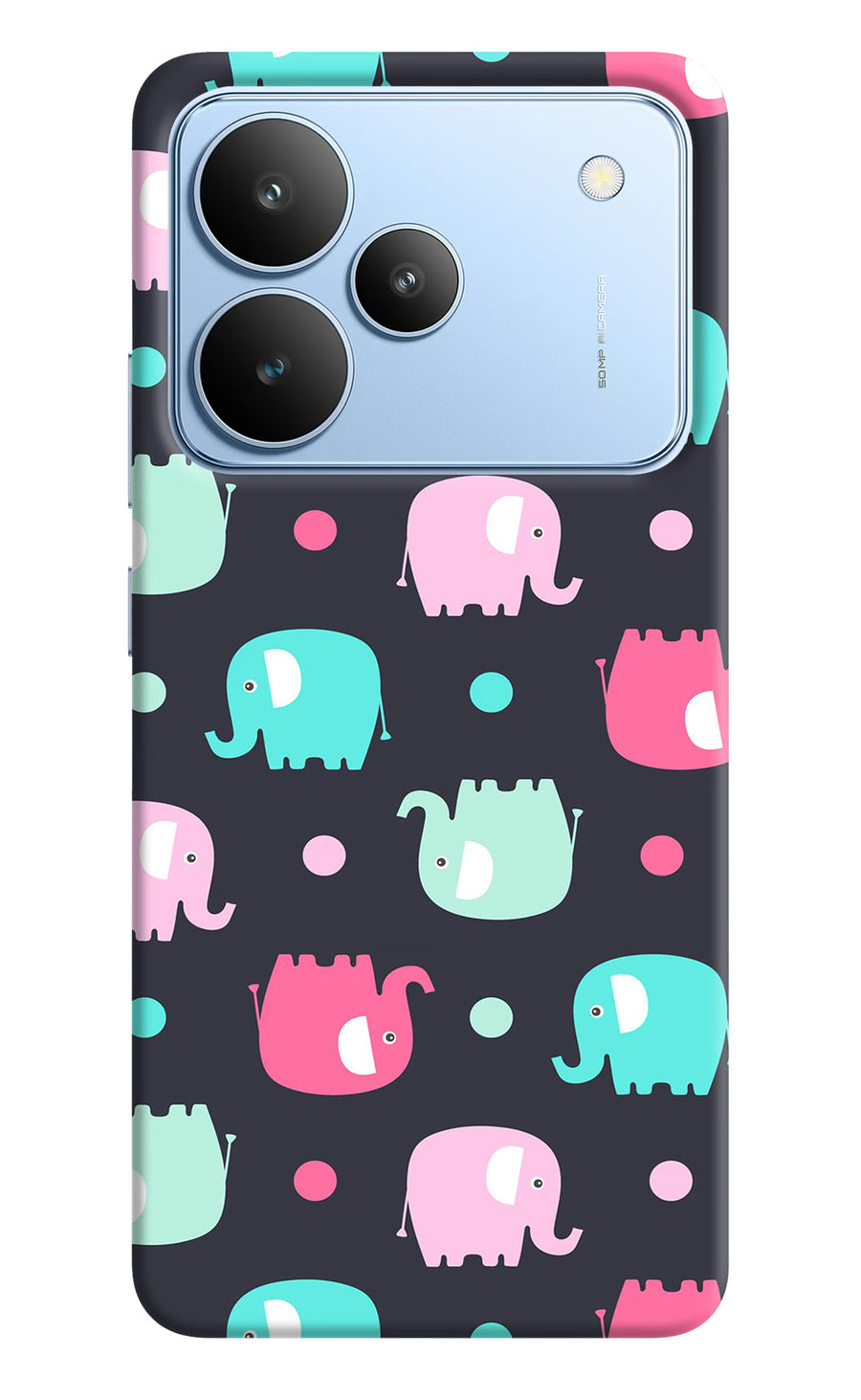 Elephants Realme P4 Back Cover, Hard case