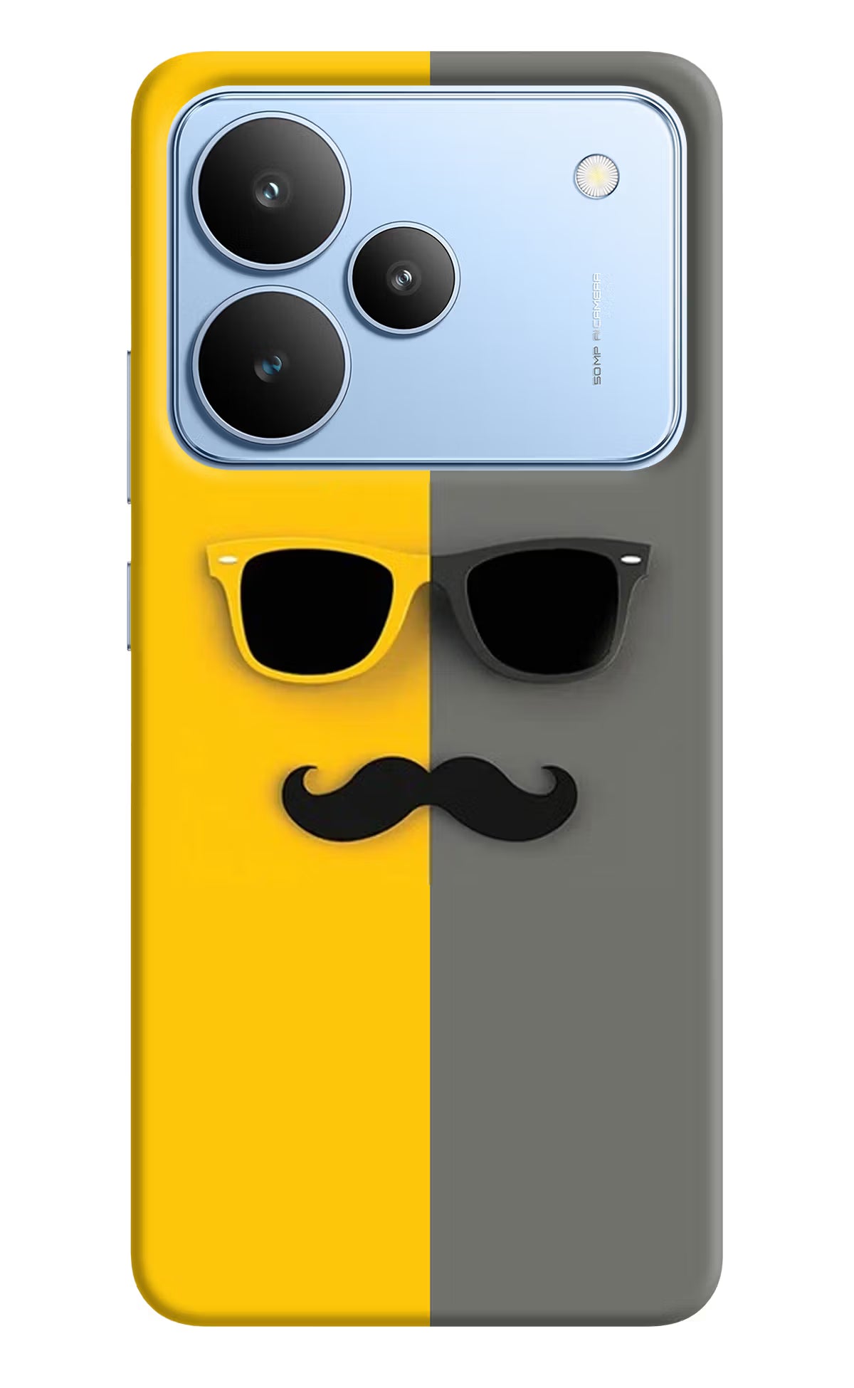 Sunglasses with Mustache Realme P4 Hard Case Back Cover by Casekaro