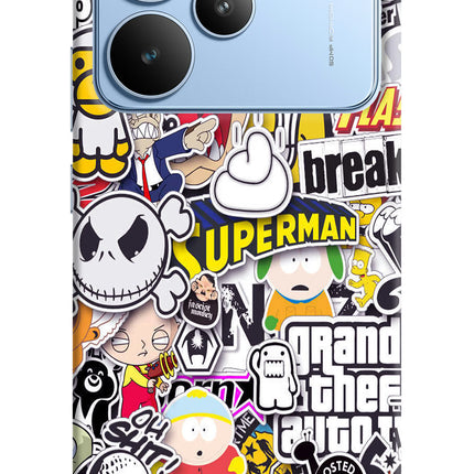 Sticker Bomb Realme P4 Hard Case Back Cover by Casekaro