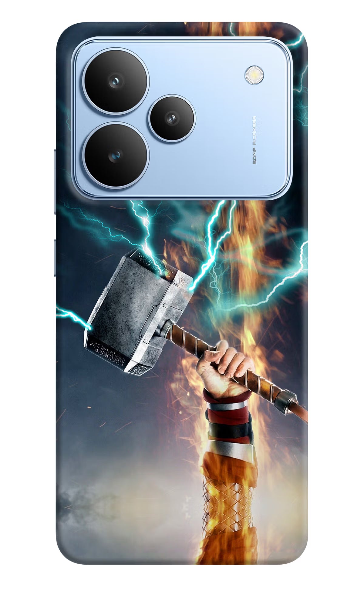 Thor Hammer Mjolnir Realme P4 Hard Case Back Cover by Casekaro
