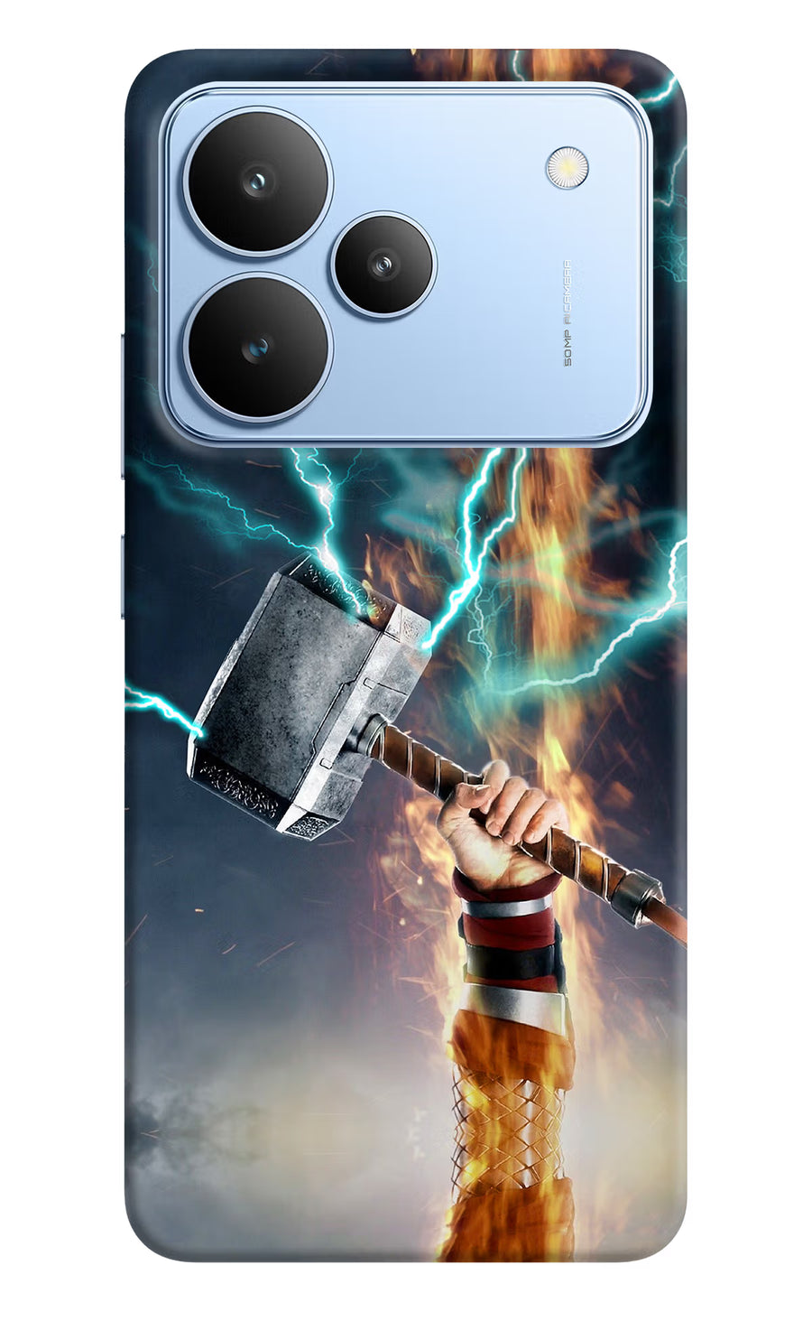 Thor Hammer Mjolnir Realme P4 Back Cover, Hard case
