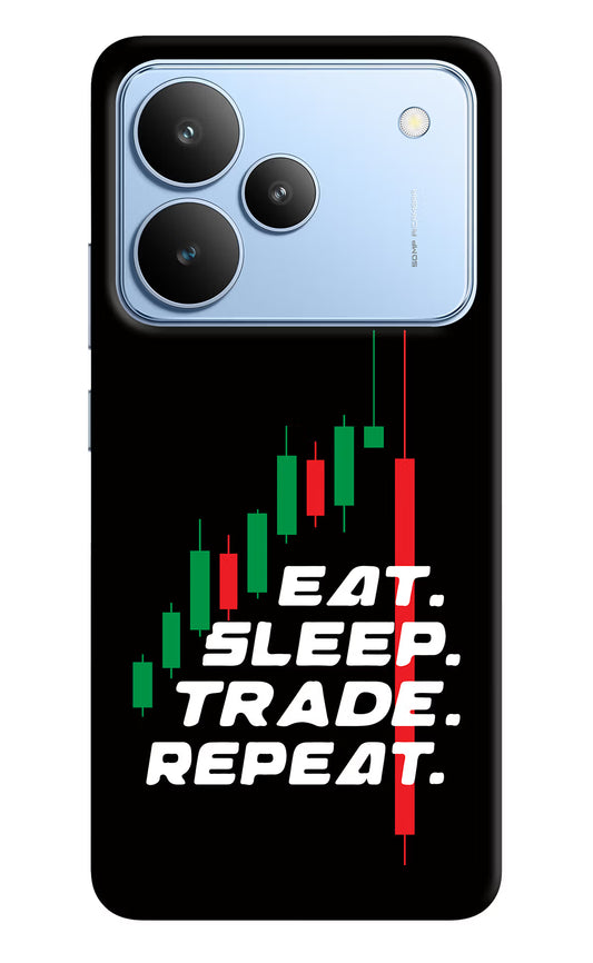 Eat Sleep Trade Repeat Realme P4 Hard Case Back Cover by Casekaro