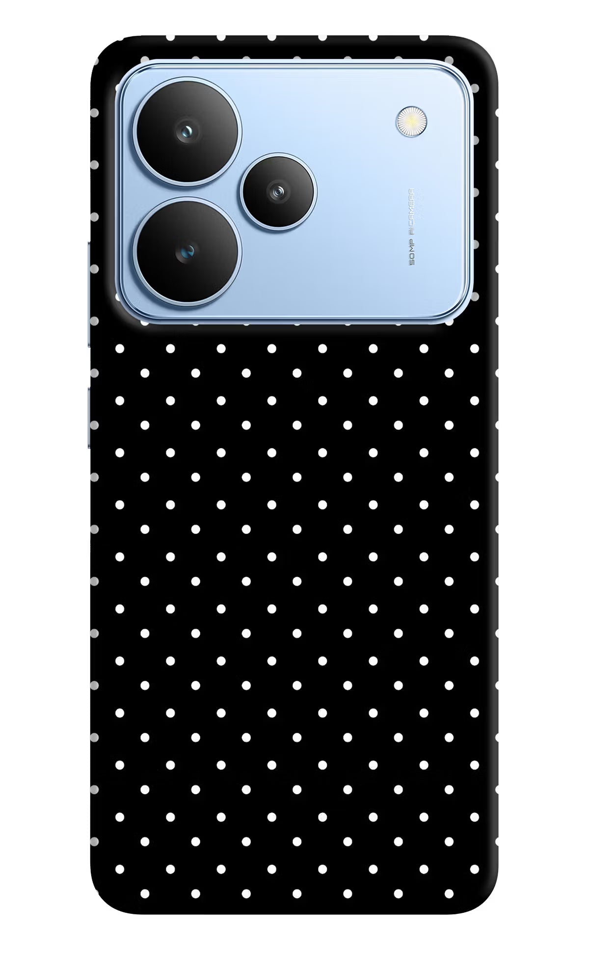 White Dots Realme P4 Hard Case Back Cover by Casekaro
