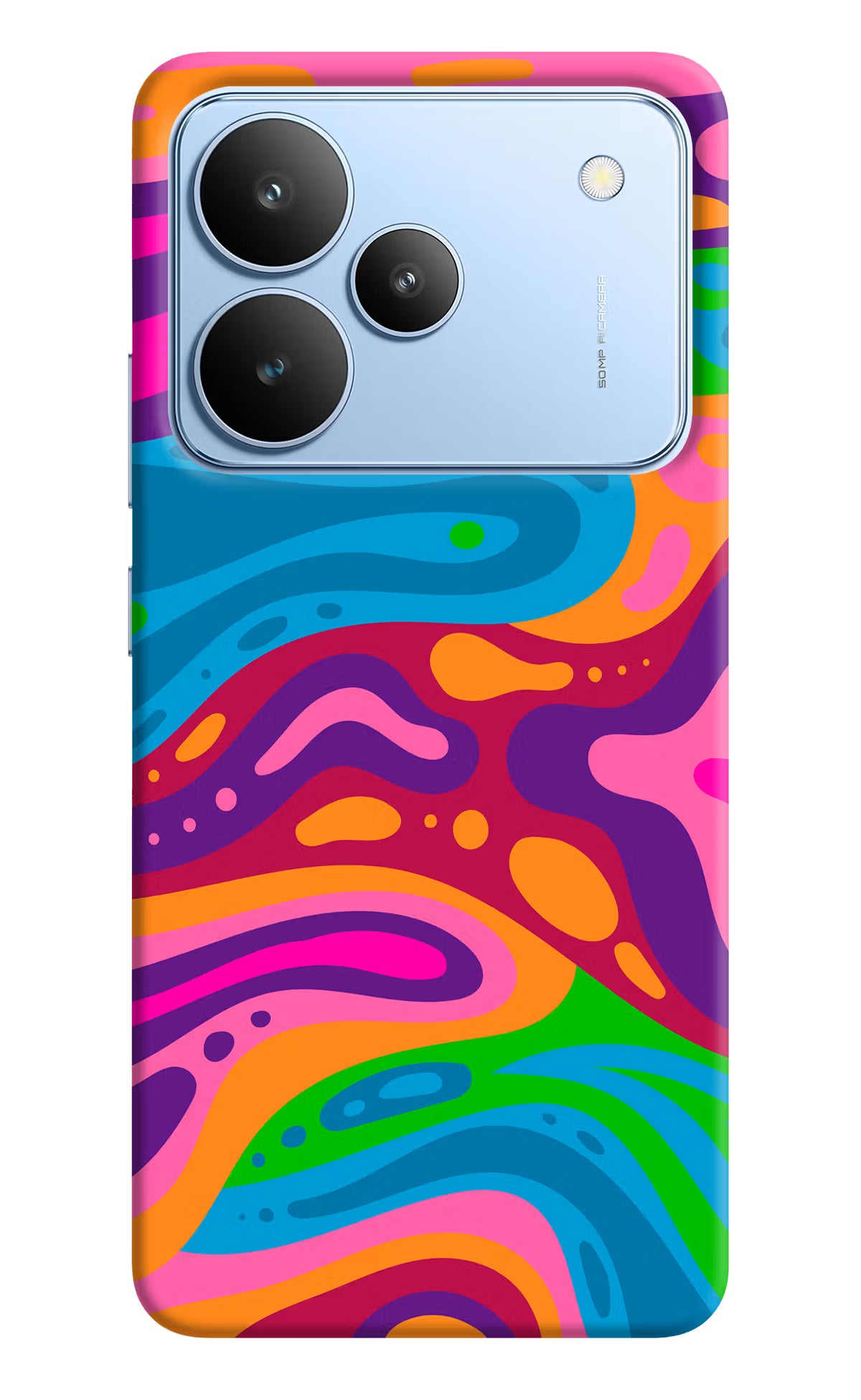 Trippy Pattern Realme P4 Hard Case Back Cover by Casekaro