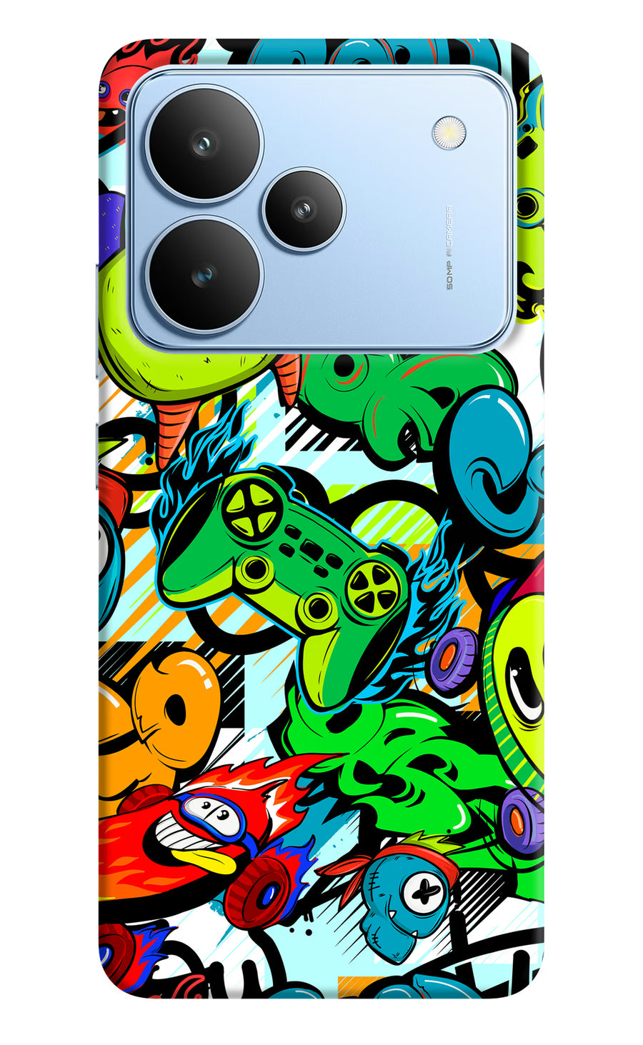 Game Doodle Realme P4 Back Cover, Hard case