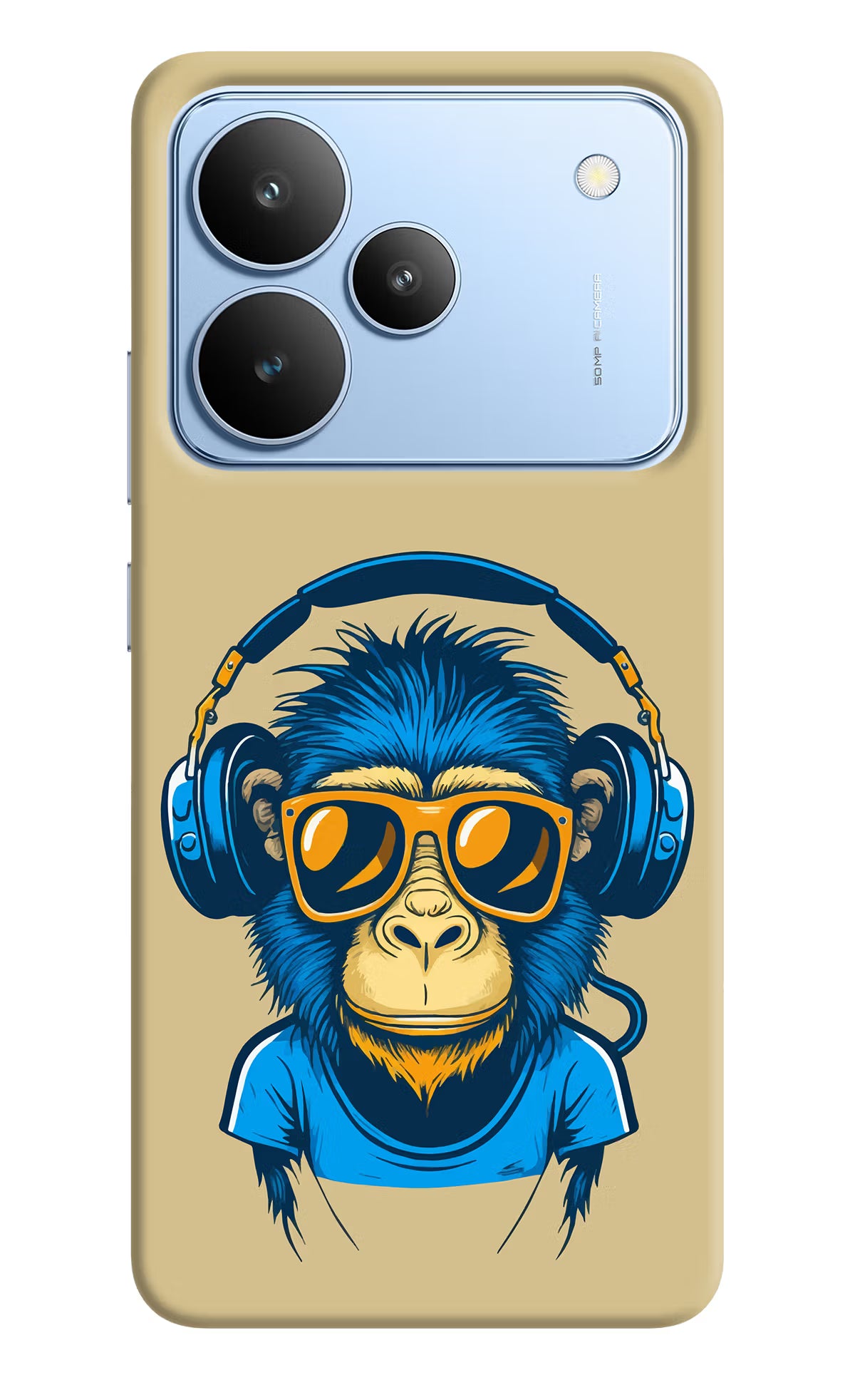Monkey Headphone Realme P4 Hard Case Back Cover by Casekaro