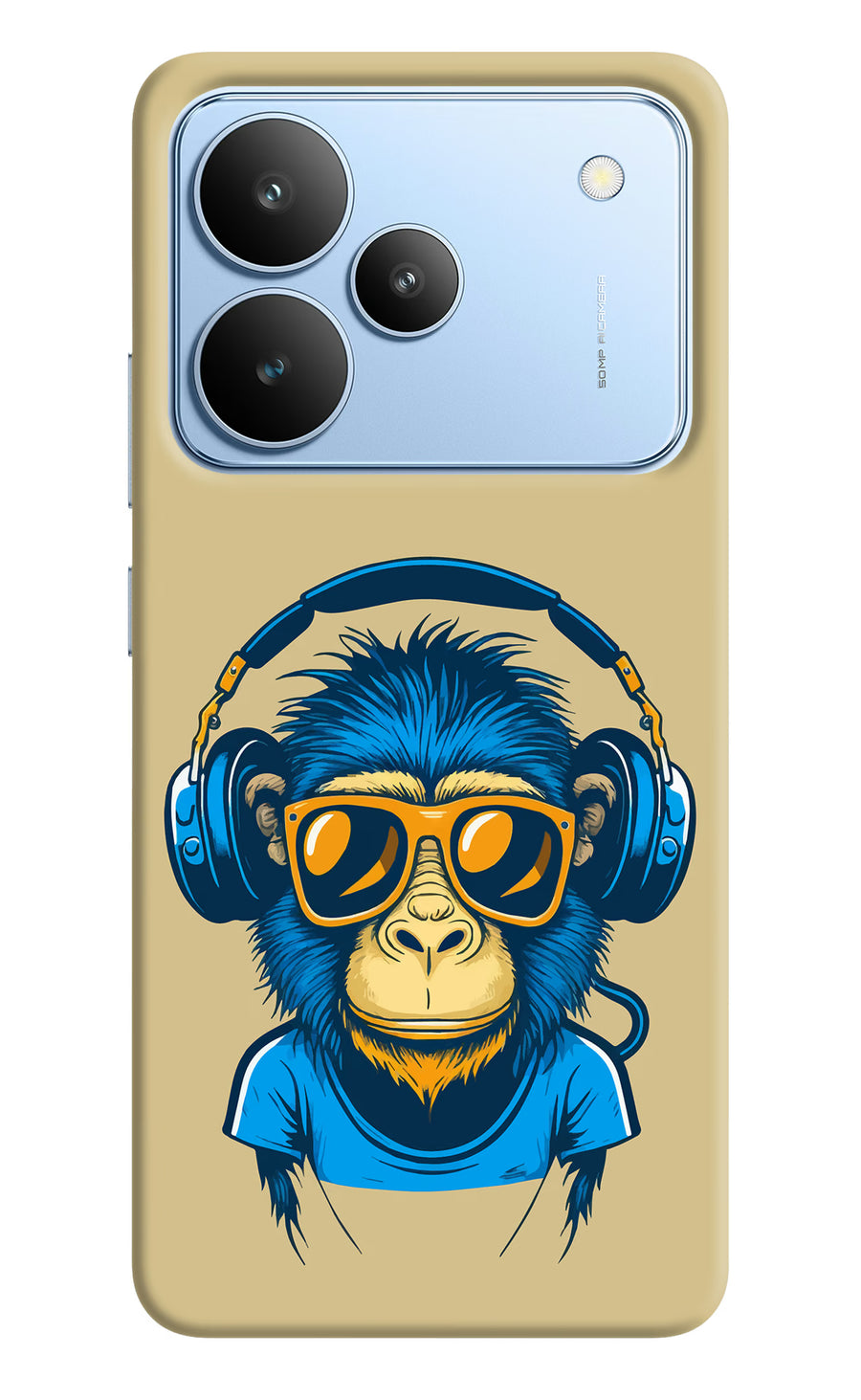 Monkey Headphone Realme P4 Back Cover, Hard case