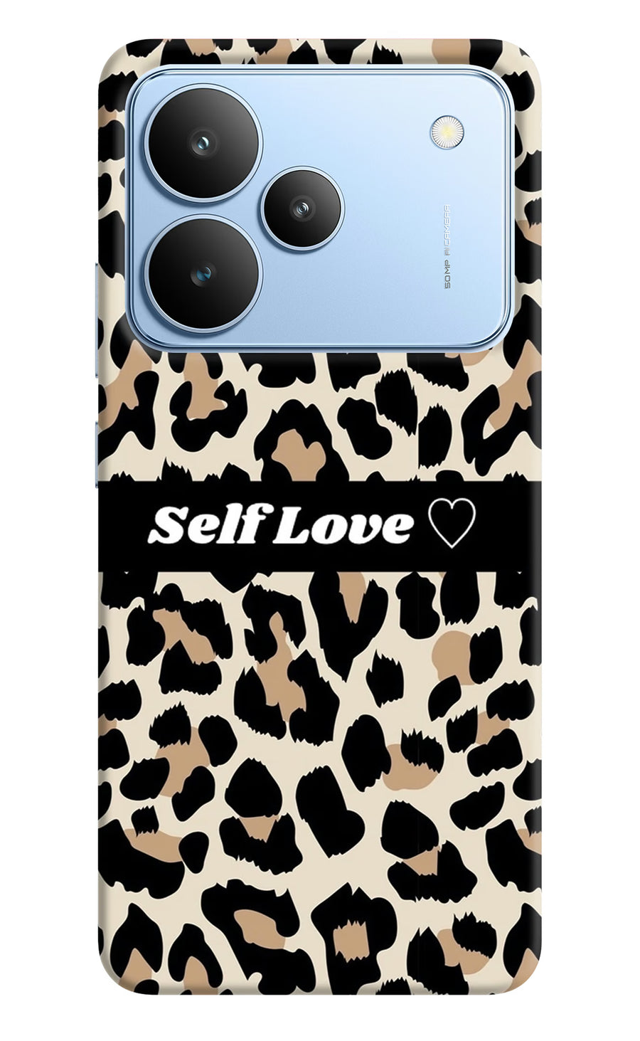 Leopard Print Self Love Realme P4 Back Cover, Hard case