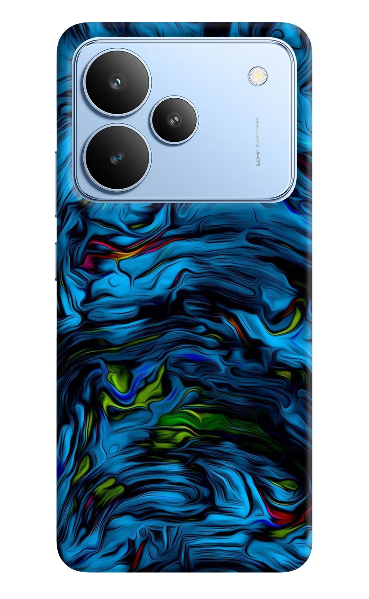 Dark Blue Abstract Realme P4 Hard Case Back Cover by Casekaro