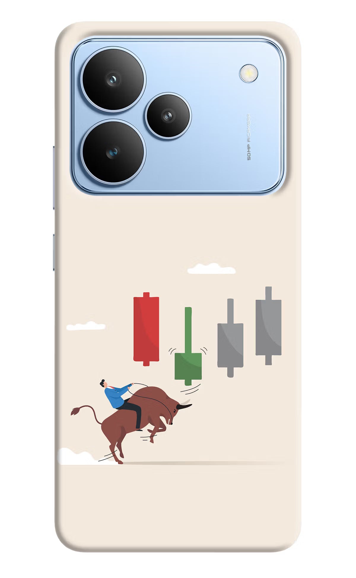 Bull Trading Momentum Realme P4 Hard Case Back Cover by Casekaro