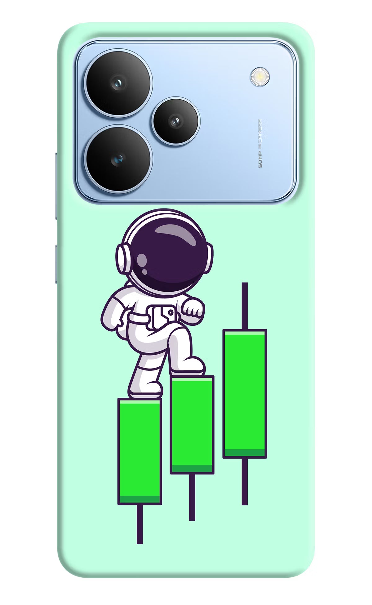 Astronaut Trader Realme P4 Hard Case Back Cover by Casekaro