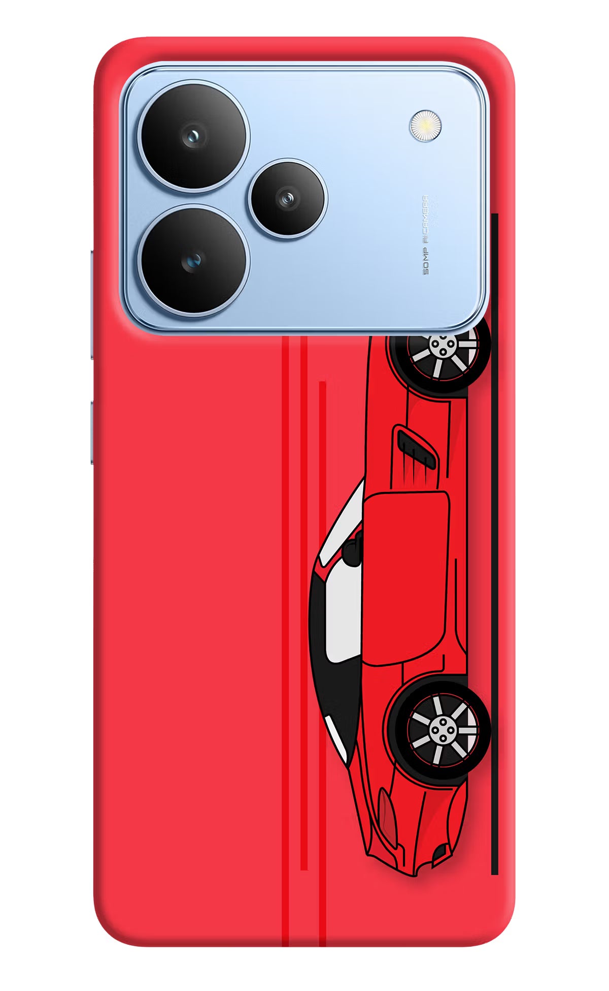 Red Velocity Realme P4 Hard Case Back Cover by Casekaro