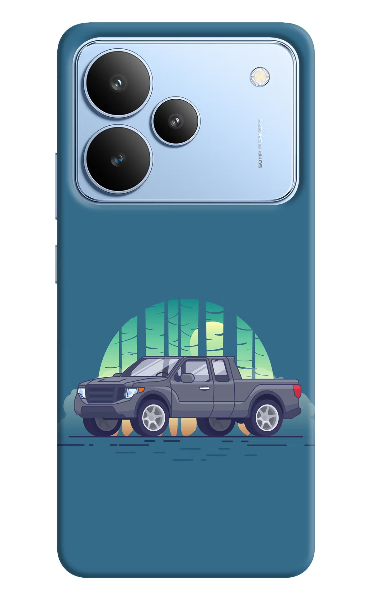 Retro Garage Vibe Realme P4 Hard Case Back Cover by Casekaro