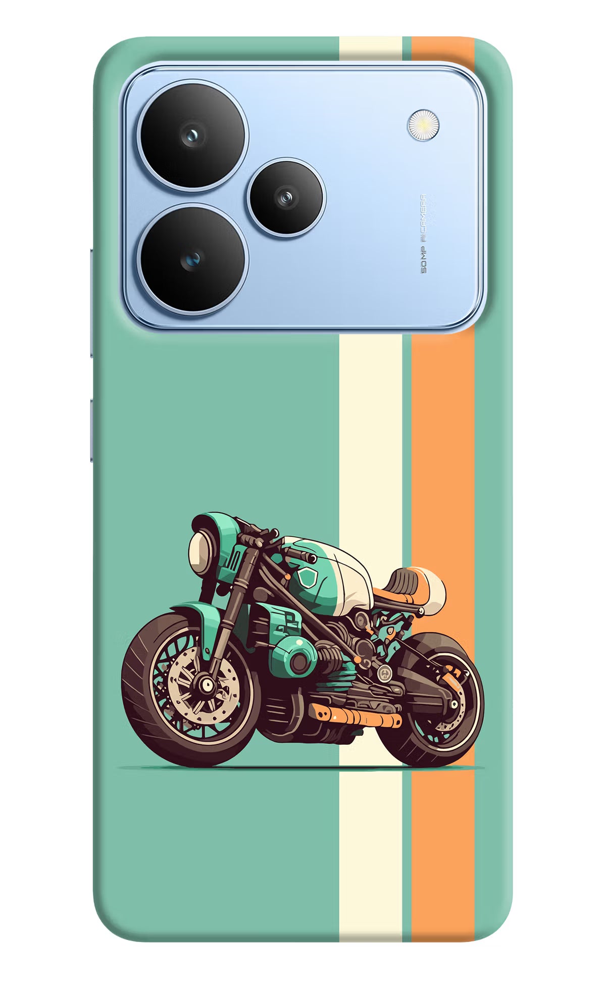 Striped Moto Drift Realme P4 Hard Case Back Cover by Casekaro