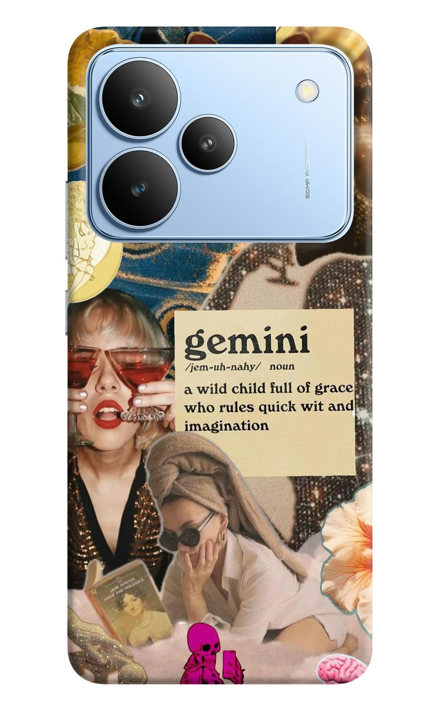 Gemini Zodiac Realme P4 Back Cover, Hard case