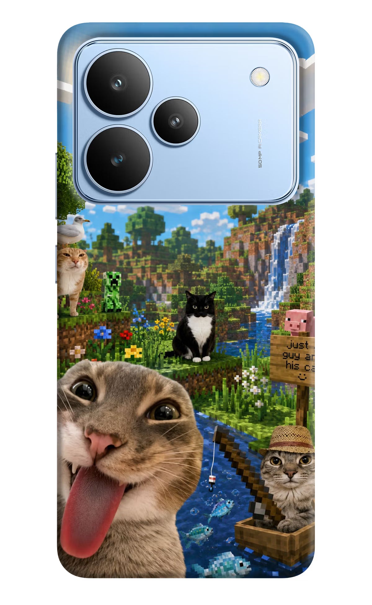Minecraft Cat Chaos Realme P4 Hard Case Back Cover by Casekaro