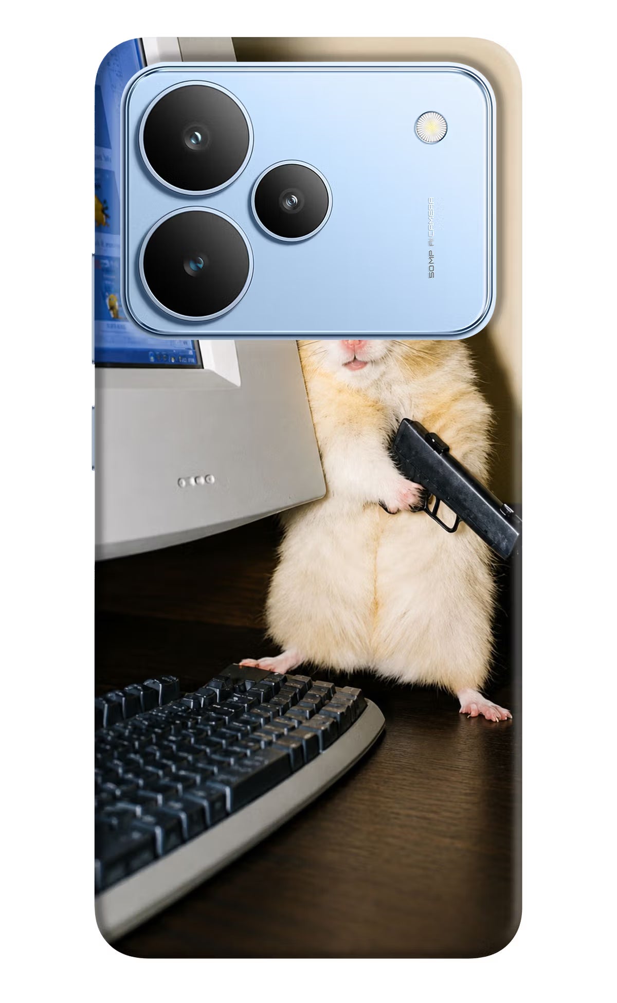 Hacker Hamster Realme P4 Hard Case Back Cover by Casekaro