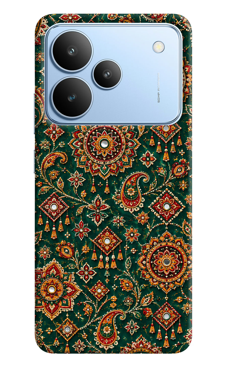Green Pataka Realme P4 Back Cover, Hard case