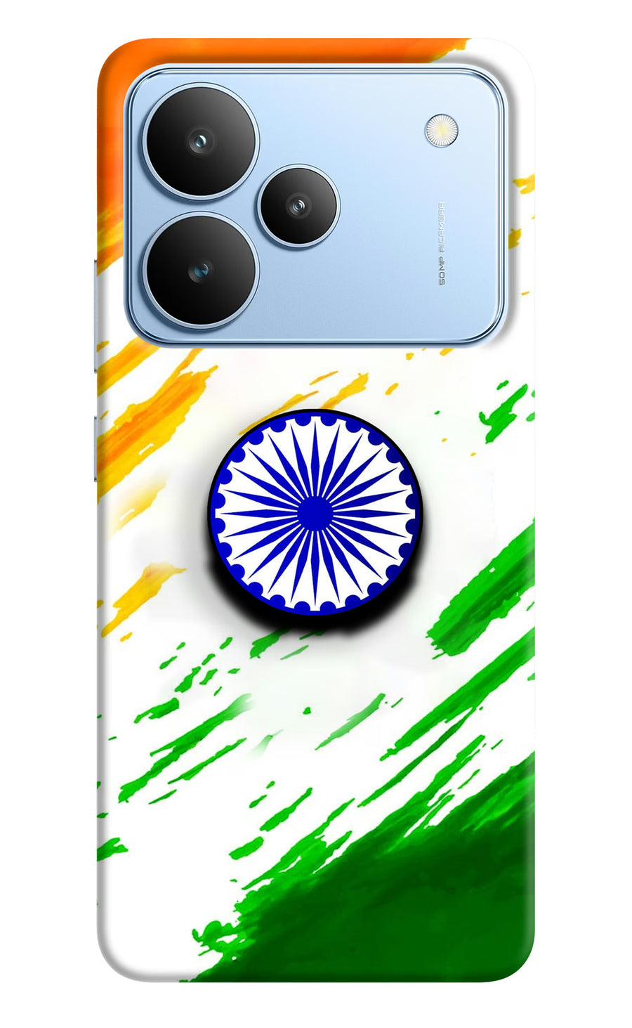 Indian Flag Ashoka Chakra Realme P4 Pop Case, Hard case