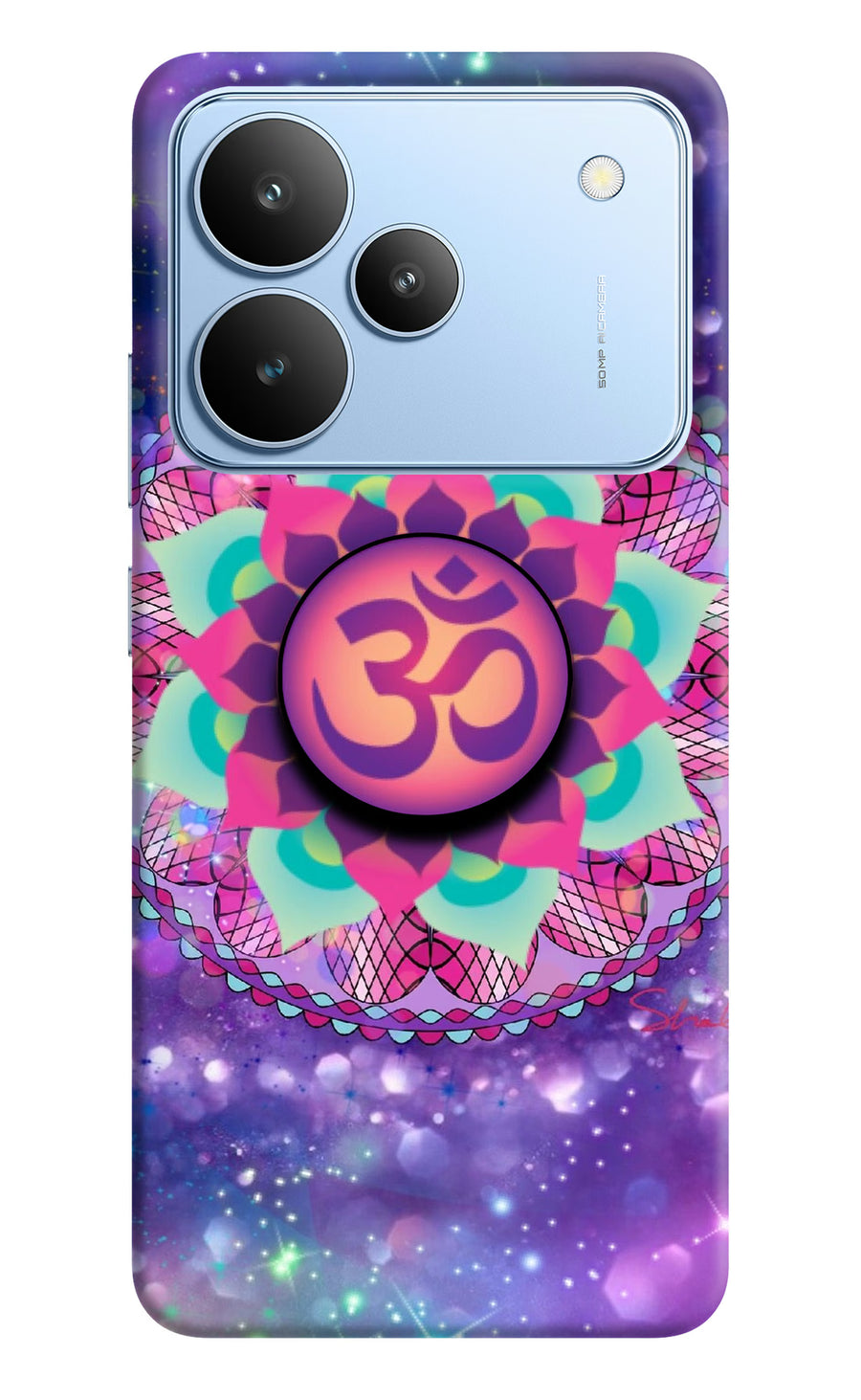 Om Purple Realme P4 Pop Case, Hard case
