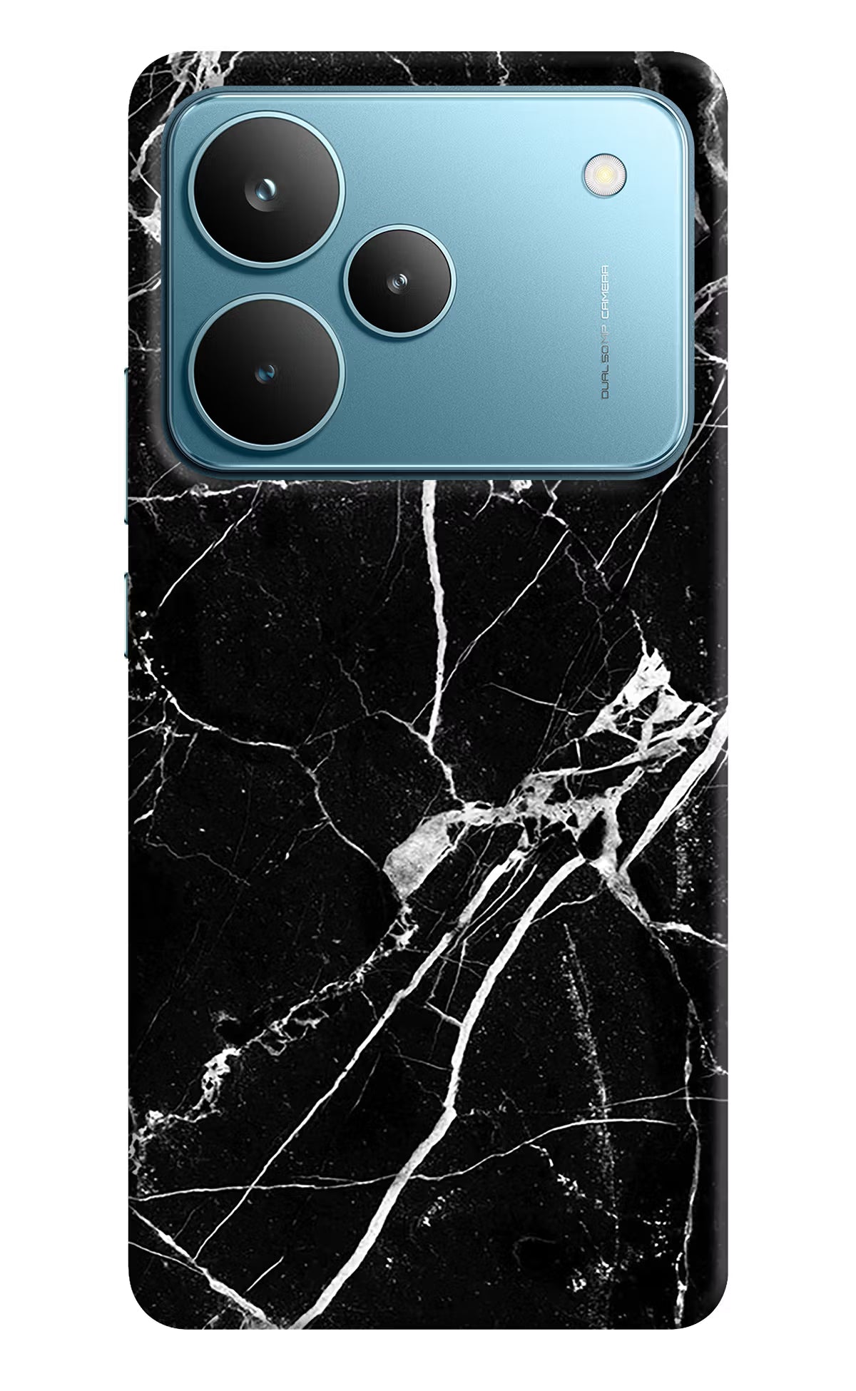 Black Marble Pattern Realme P4 Pro Hard Case Back Cover by Casekaro