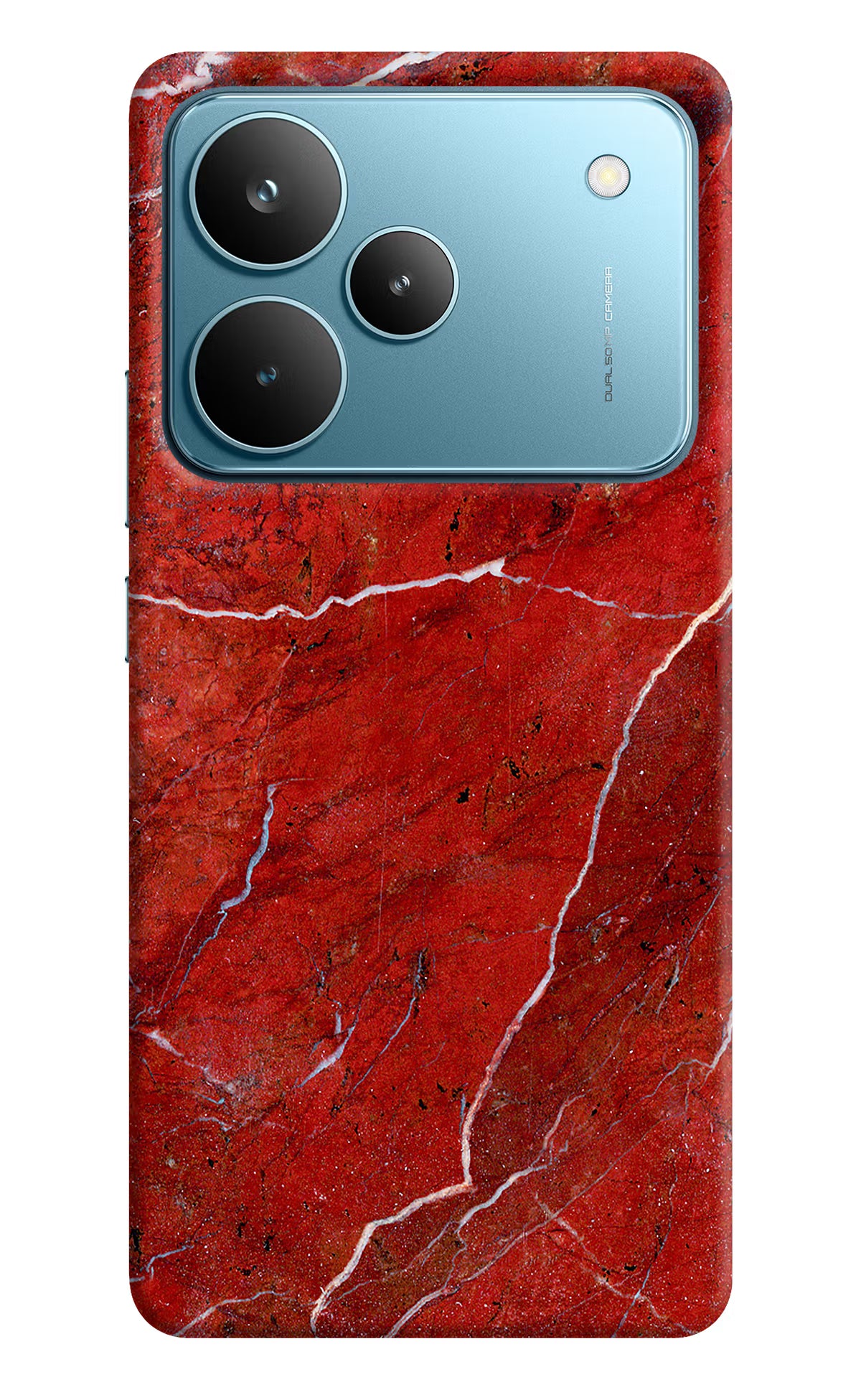 Red Marble Design Realme P4 Pro Hard Case Back Cover by Casekaro