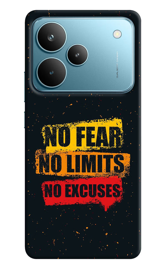 No Fear No Limits No Excuse Realme P4 Pro Hard Case Back Cover by Casekaro