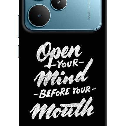 Open Your Mind Before Your Mouth Realme P4 Pro Hard Case Back Cover by Casekaro