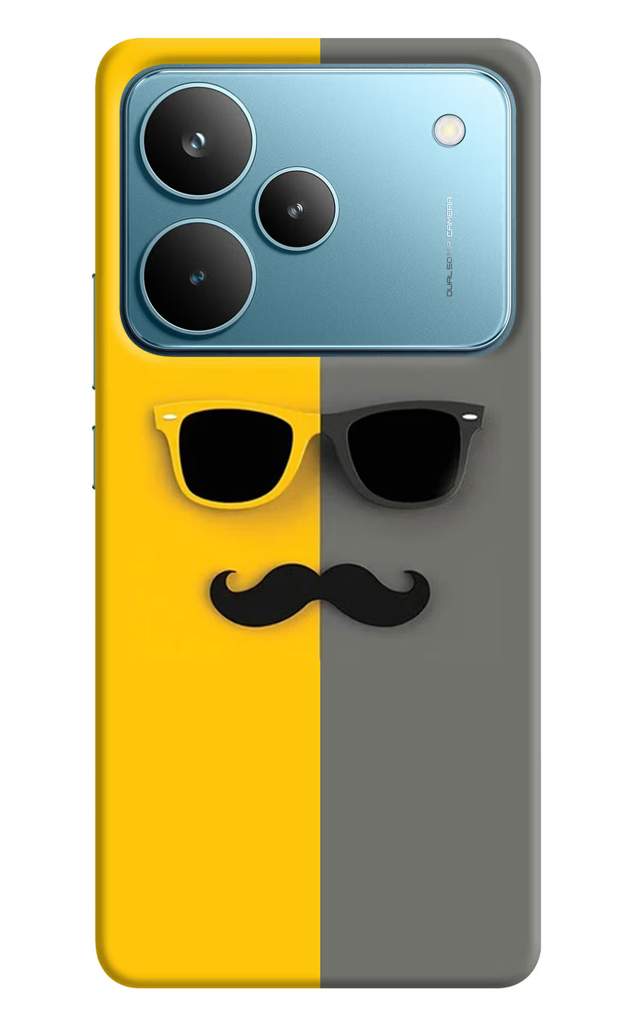 Sunglasses with Mustache Realme P4 Pro Back Cover, Hard case